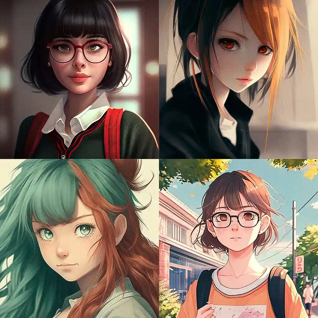 半写实动漫风格 semi realistic anime style风格midjourney AI绘画作品 -半写实动漫风格 semi realistic anime style风格midjourney AI绘画作品