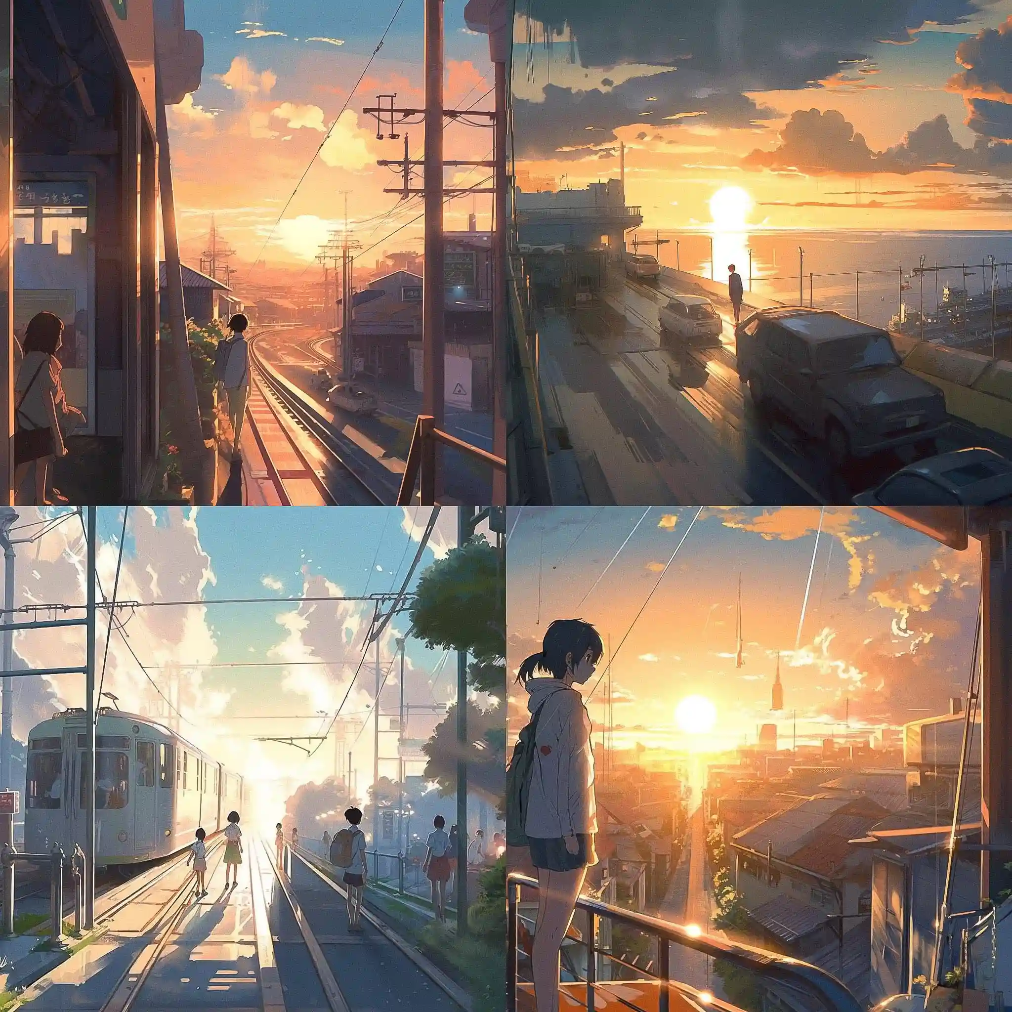 新海诚 makoto shinkai风格midjourney AI绘画作品 -新海诚 makoto shinkai风格midjourney AI绘画作品