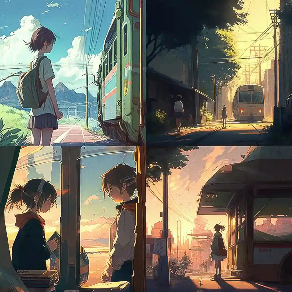 新海诚 makoto shinkai风格midjourney AI绘画作品 -新海诚 makoto shinkai风格midjourney AI绘画作品