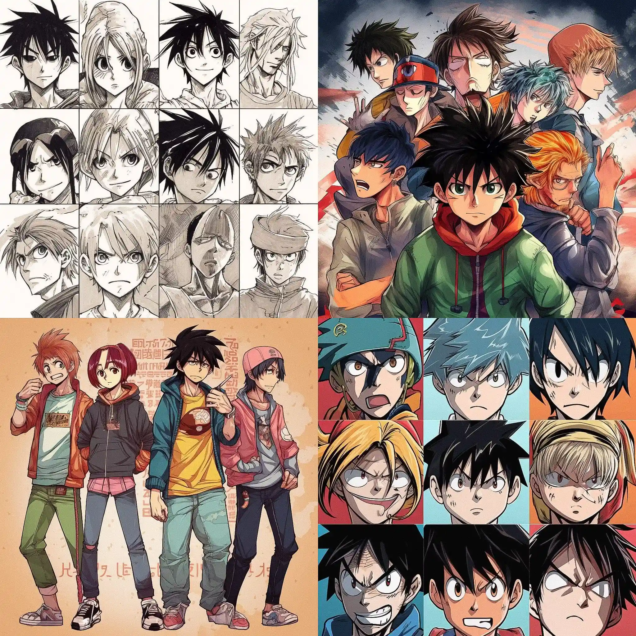 少年向动漫风格 shonen anime style风格midjourney AI绘画作品 -少年向动漫风格 shonen anime style风格midjourney AI绘画作品