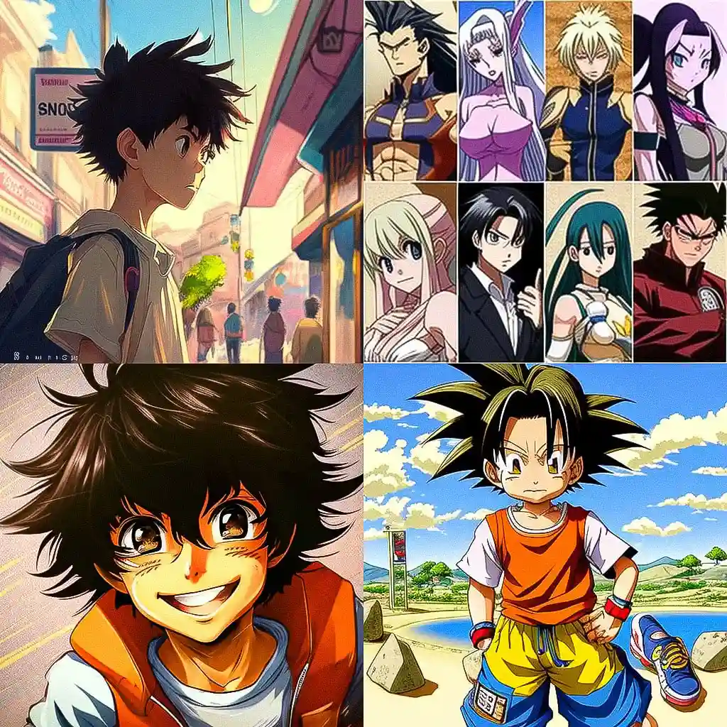 少年向动漫风格 shonen anime style风格midjourney AI绘画作品 -少年向动漫风格 shonen anime style风格midjourney AI绘画作品