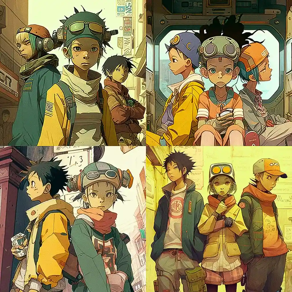 -铁拳街头 tekkonkinkreet风格midjourney AI绘画作品