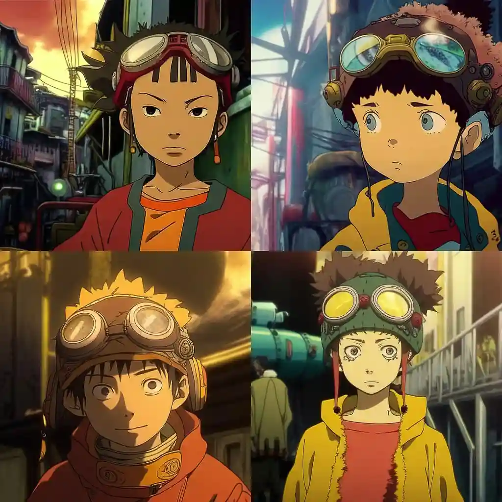 -铁拳街头 tekkonkinkreet风格midjourney AI绘画作品