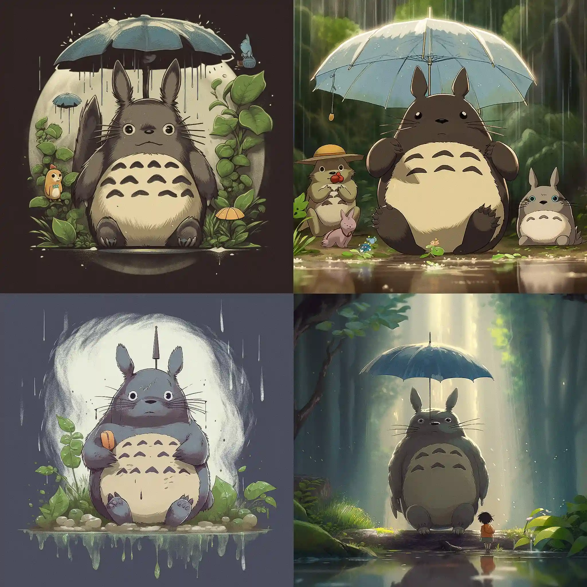 龙猫 totoro风格midjourney AI绘画作品 -龙猫 totoro风格midjourney AI绘画作品