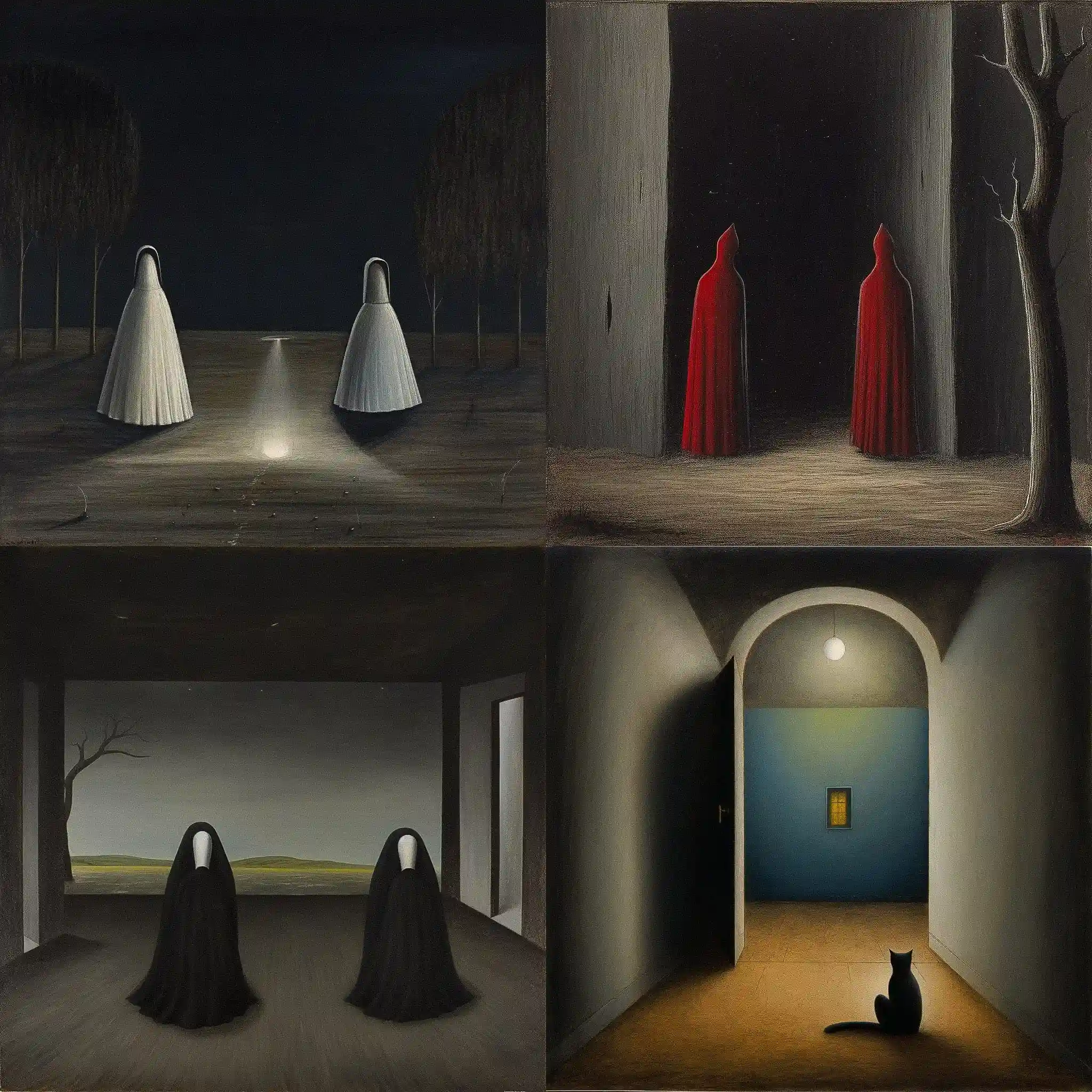 -格特鲁德·阿伯克隆比 gertrude abercrombie风格midjourney AI绘画作品