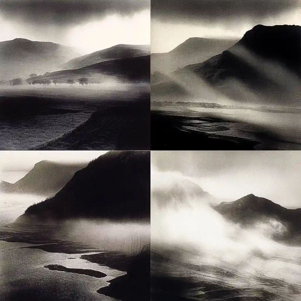 诺曼·阿克罗伊德 norman ackroyd风格midjourney AI绘画作品 -诺曼·阿克罗伊德 norman ackroyd风格midjourney AI绘画作品