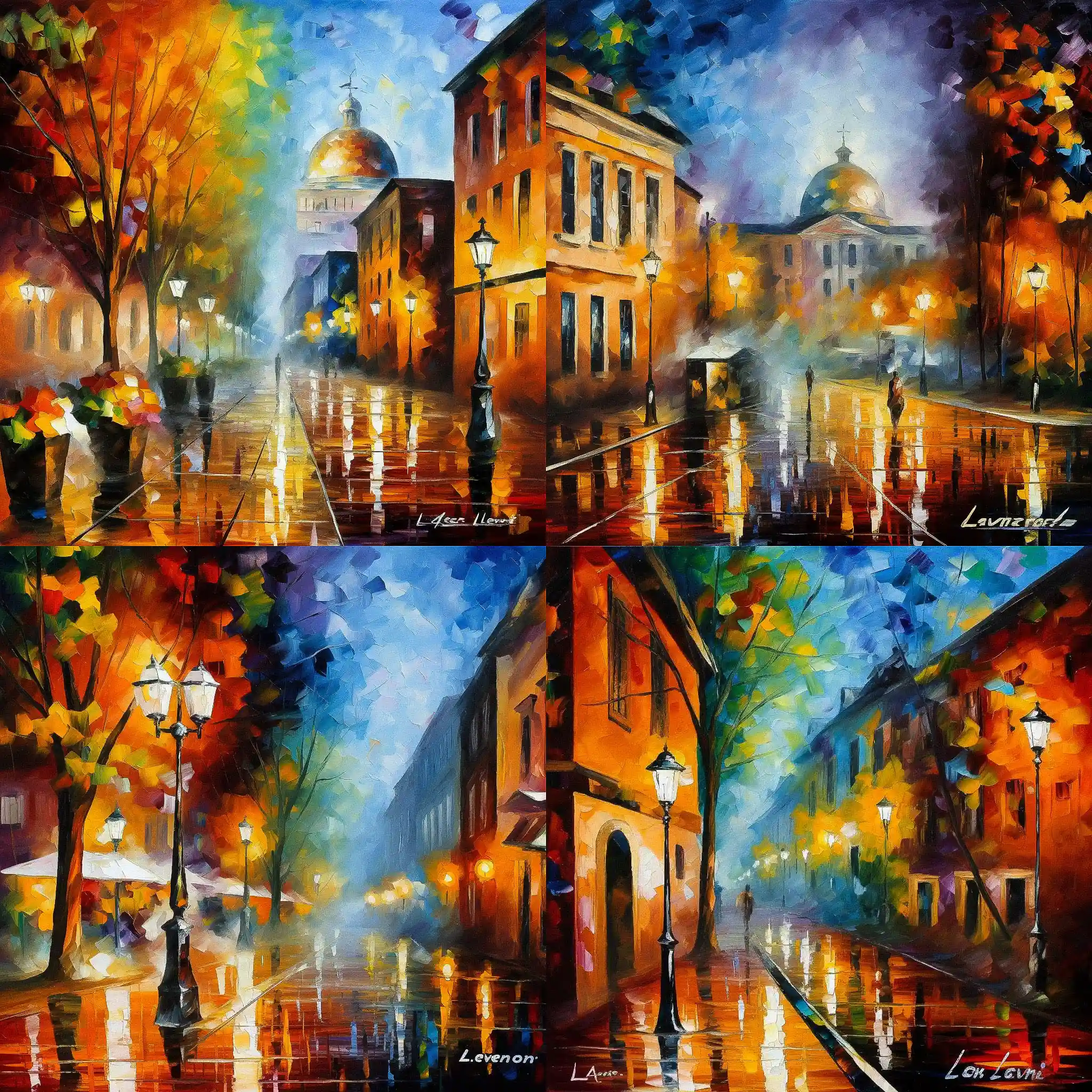 -列昂尼德·阿夫莫夫 leonid afremov风格midjourney AI绘画作品