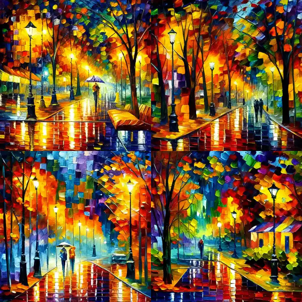 -列昂尼德·阿夫莫夫 leonid afremov风格midjourney AI绘画作品