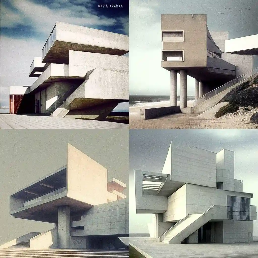 阿尔瓦罗·锡扎 alvaro siza风格midjourney AI绘画作品 -阿尔瓦罗·锡扎 alvaro siza风格midjourney AI绘画作品