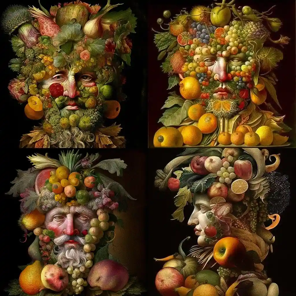 -朱塞佩·阿基博多 giuseppe arcimboldo风格midjourney AI绘画作品