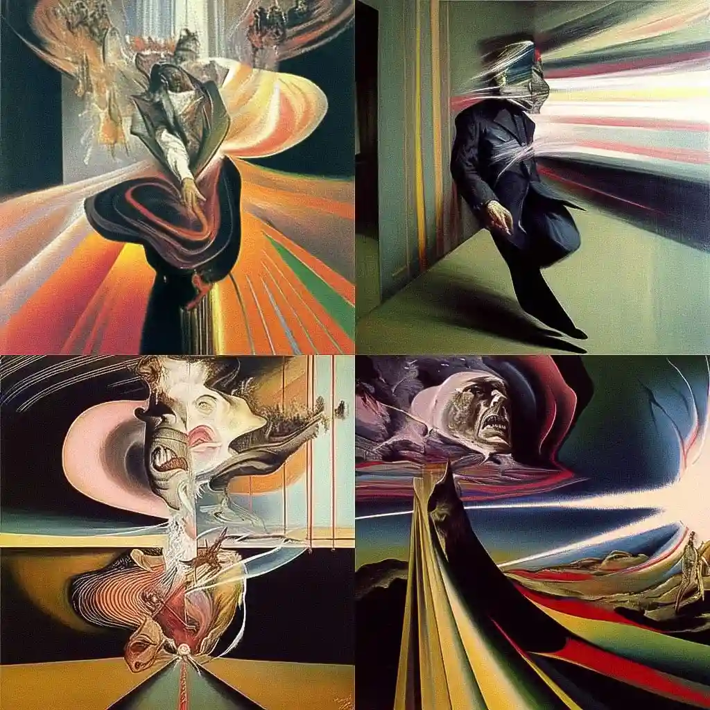 弗朗西斯·培根 francis bacon风格midjourney AI绘画作品 -弗朗西斯·培根 francis bacon风格midjourney AI绘画作品