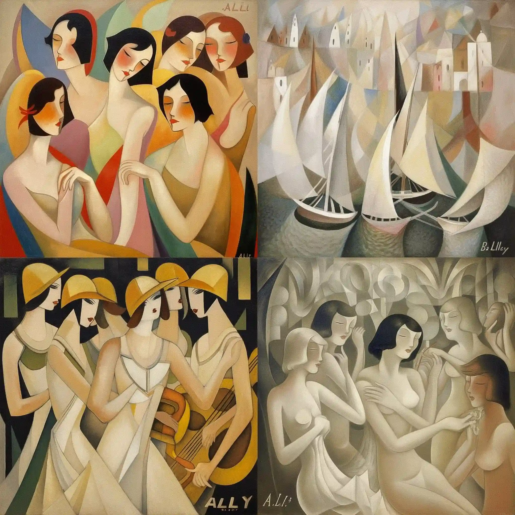 爱丽丝·贝利 alice bailly风格midjourney AI绘画作品 -爱丽丝·贝利 alice bailly风格midjourney AI绘画作品