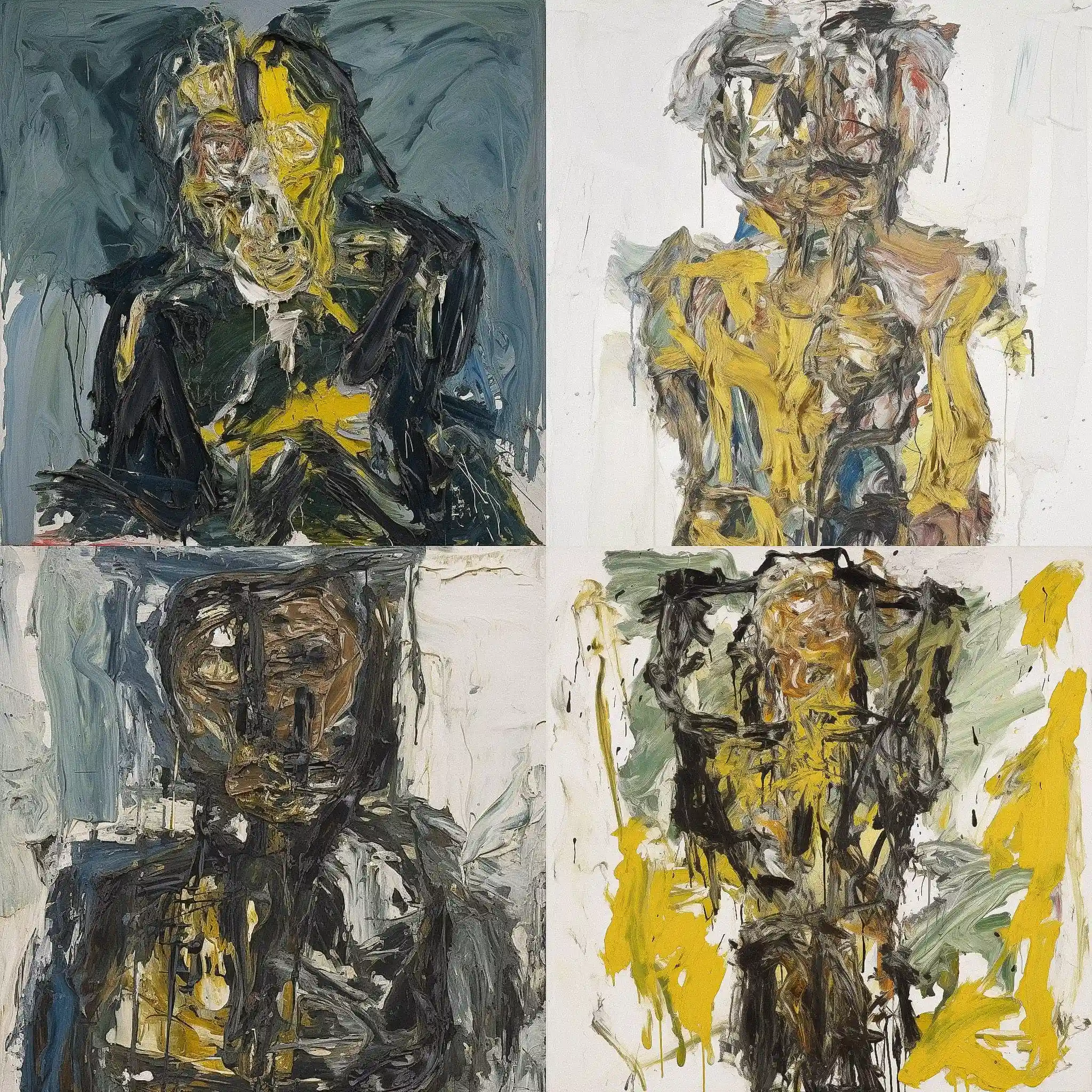 乔治·巴塞利茨 georg baselitz风格midjourney AI绘画作品 -乔治·巴塞利茨 georg baselitz风格midjourney AI绘画作品