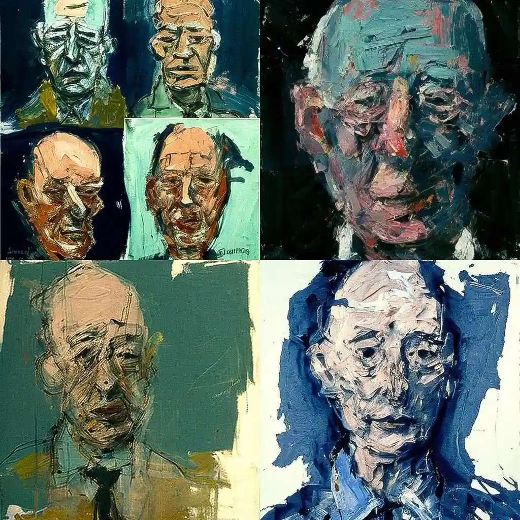 乔治·巴塞利茨 georg baselitz风格midjourney AI绘画作品 -乔治·巴塞利茨 georg baselitz风格midjourney AI绘画作品