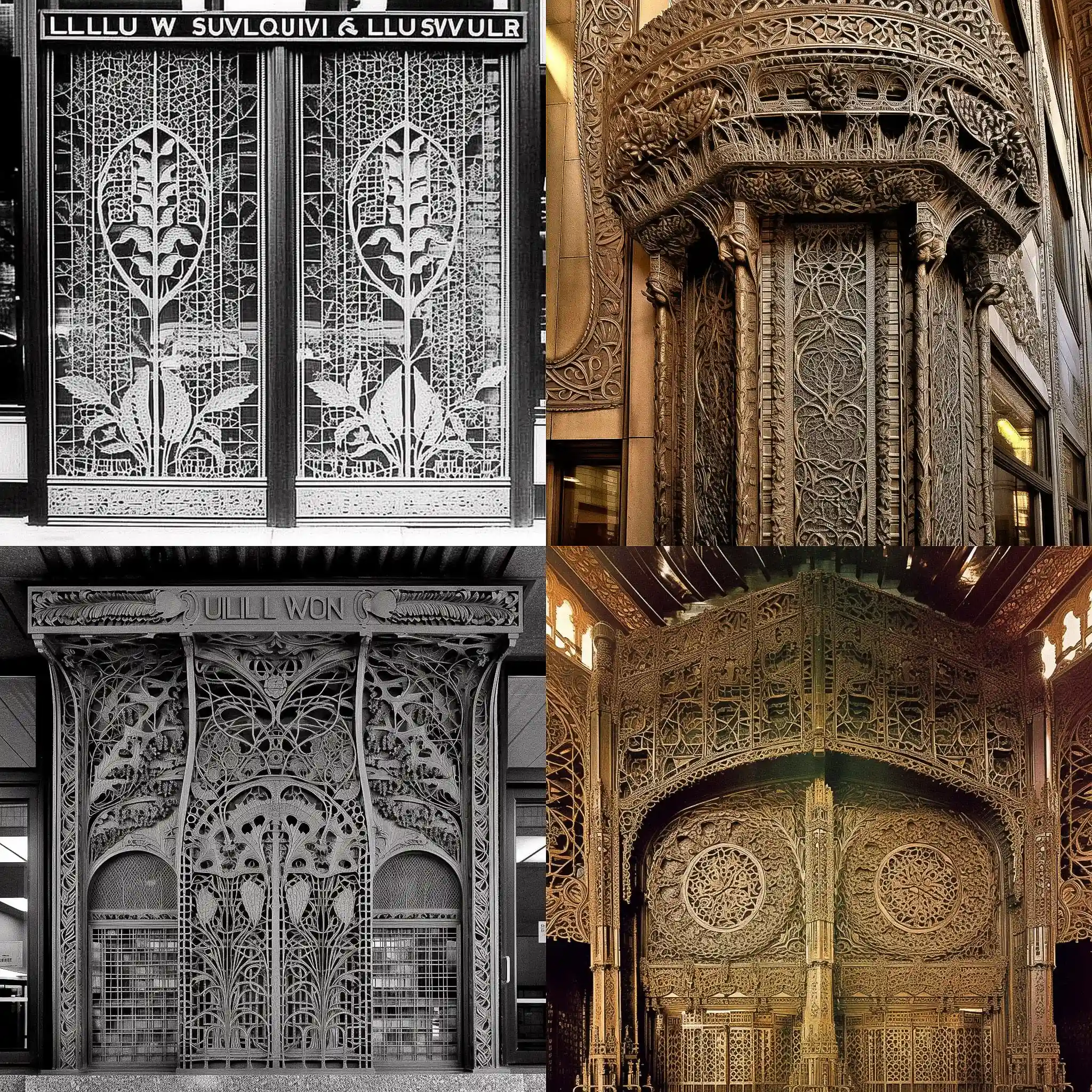 路易斯·沙利文 louis sullivan风格midjourney AI绘画作品 -路易斯·沙利文 louis sullivan风格midjourney AI绘画作品
