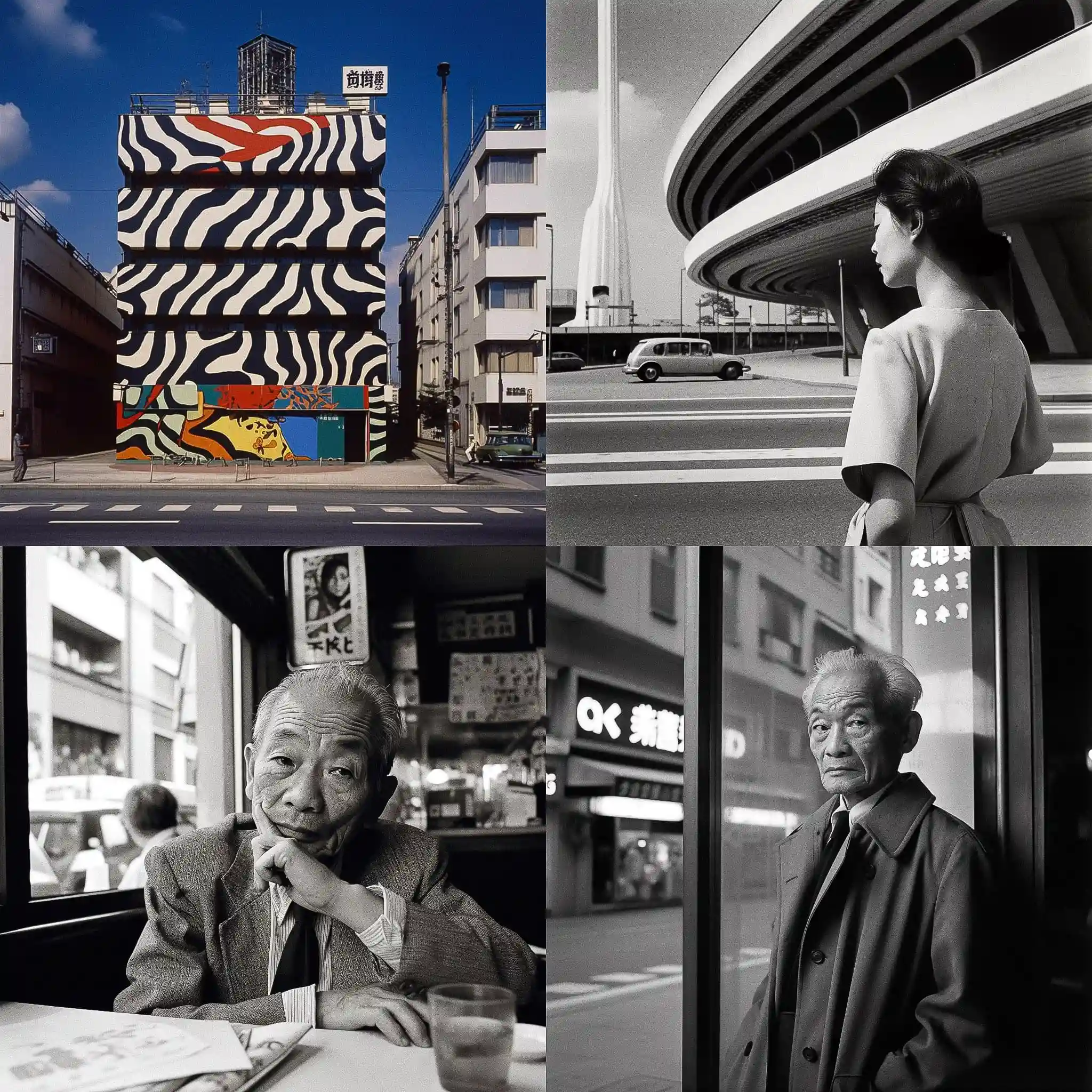 丹下健三 kenzo tange风格midjourney AI绘画作品 -丹下健三 kenzo tange风格midjourney AI绘画作品