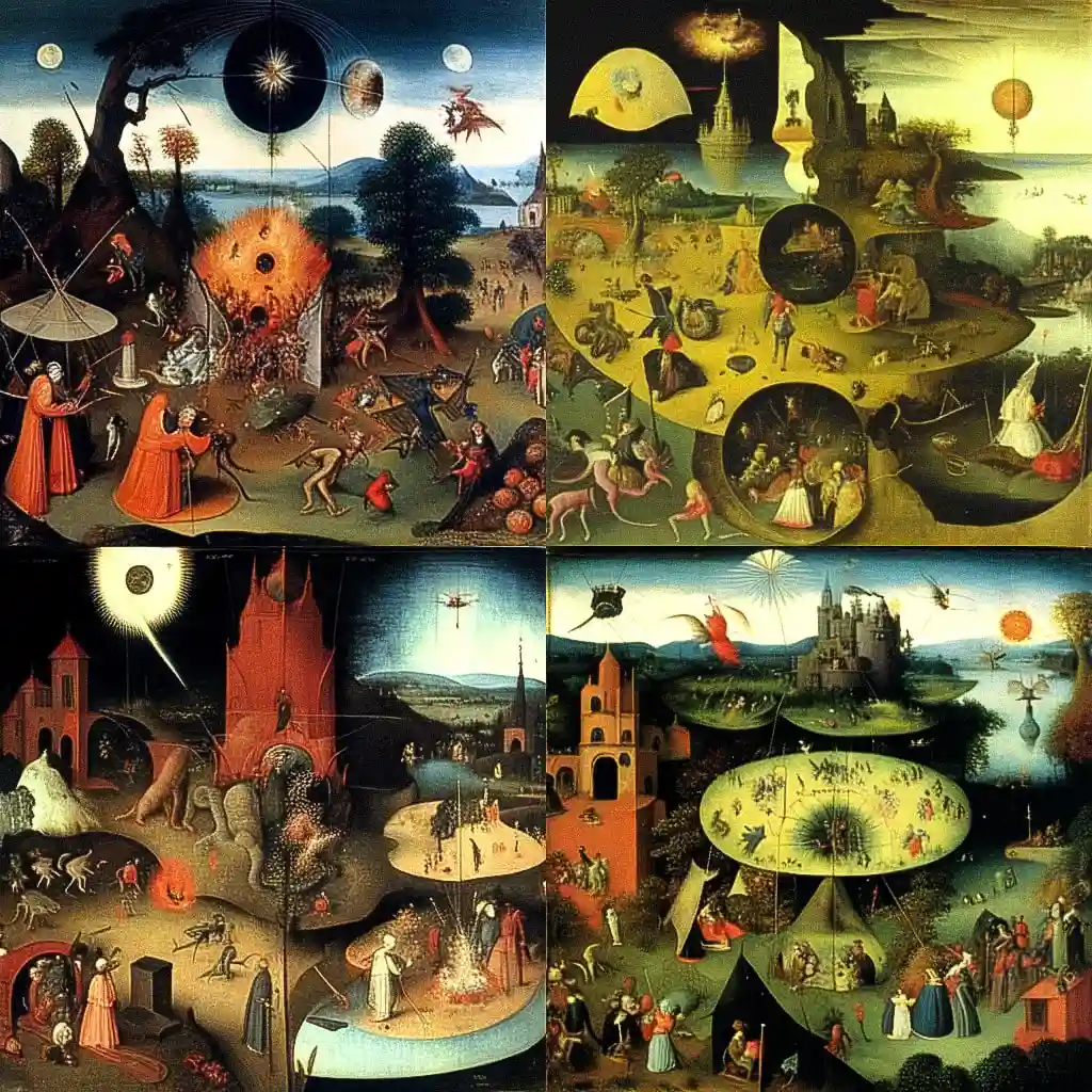 赫罗尼穆斯·博世 hieronymus bosch风格midjourney AI绘画作品 -赫罗尼穆斯·博世 hieronymus bosch风格midjourney AI绘画作品
