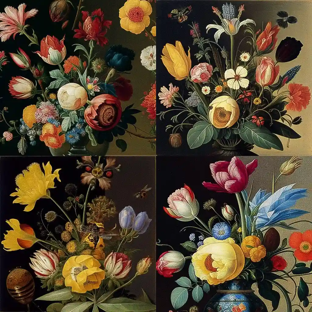 安布罗修斯·博世哈特 ambrosius bosschaert风格midjourney AI绘画作品 -安布罗修斯·博世哈特 ambrosius bosschaert风格midjourney AI绘画作品