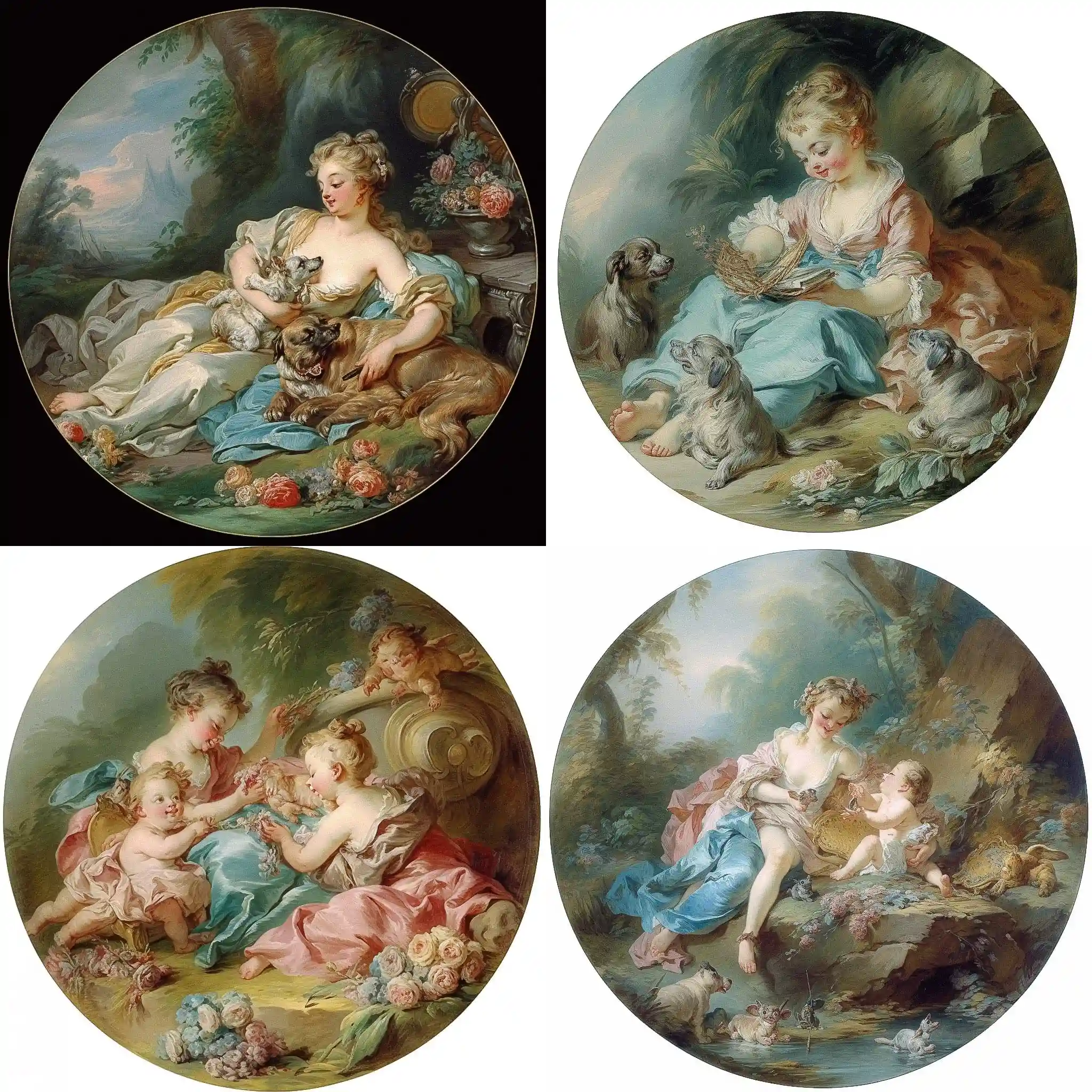 -弗朗索瓦·布歇 francois boucher风格midjourney AI绘画作品