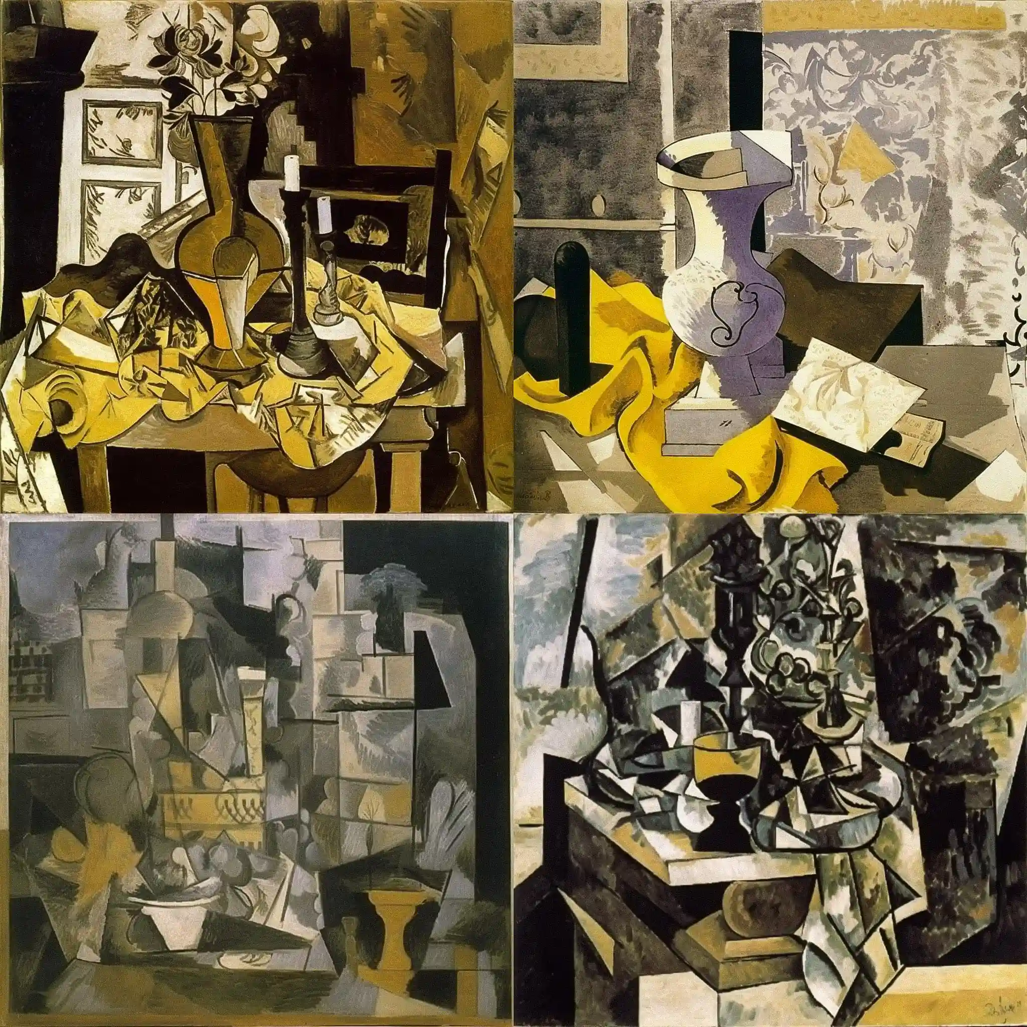 乔治·布拉克 georges braque风格midjourney AI绘画作品 -乔治·布拉克 georges braque风格midjourney AI绘画作品