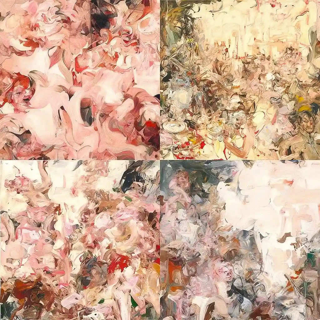 塞西莉·布朗 cecily brown风格midjourney AI绘画作品 -塞西莉·布朗 cecily brown风格midjourney AI绘画作品