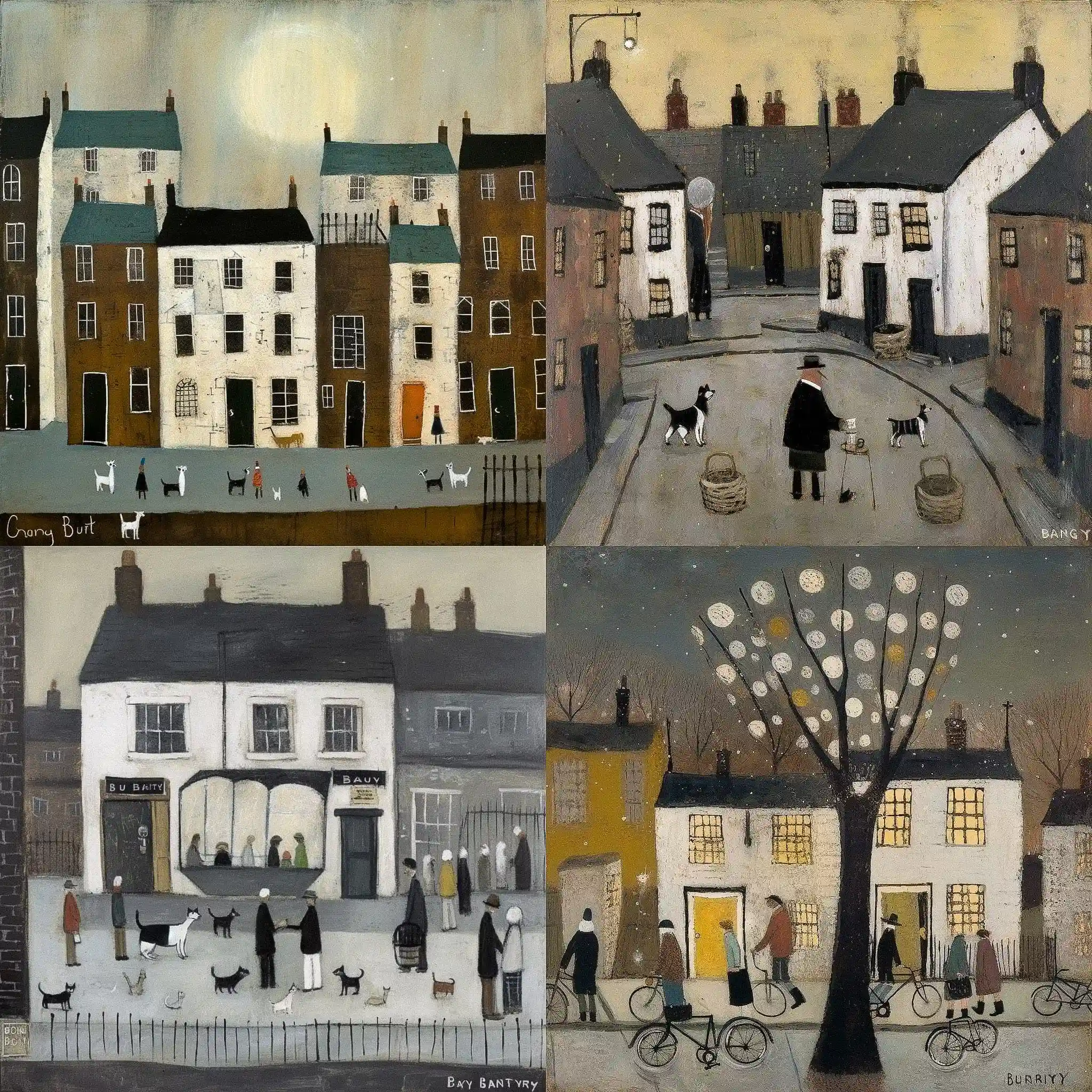 -加里·邦特 gary bunt风格midjourney AI绘画作品