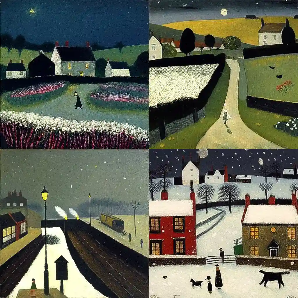 -加里·邦特 gary bunt风格midjourney AI绘画作品