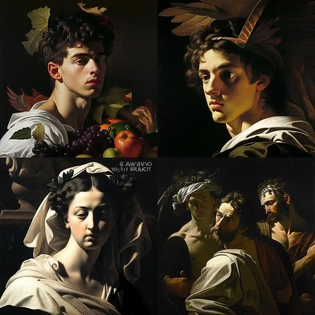 -卡拉瓦乔 caravaggio风格midjourney AI绘画作品