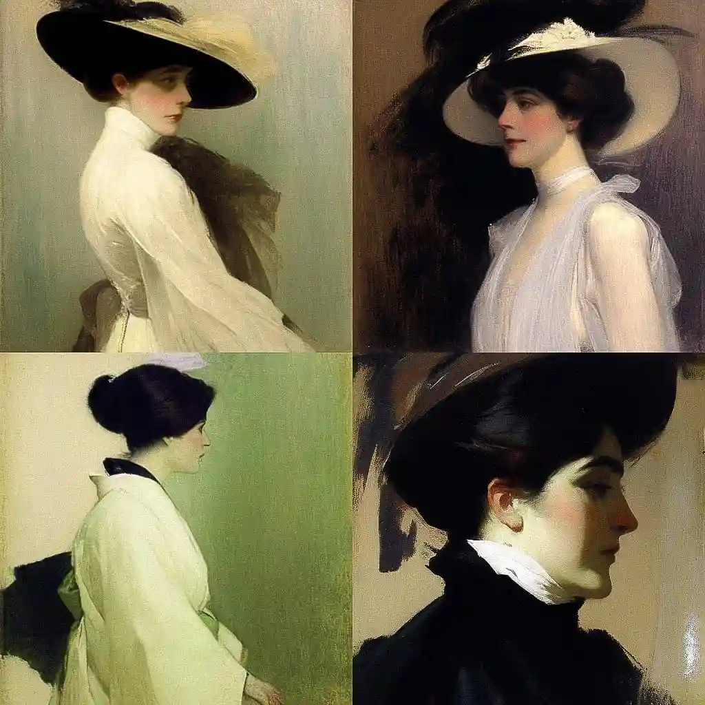 -拉蒙·卡萨斯 ramon casas风格midjourney AI绘画作品