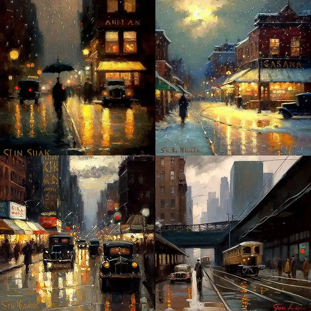 阿尔森·斯金纳·克拉克 alson skinner clark风格midjourney AI绘画作品 -阿尔森·斯金纳·克拉克 alson skinner clark风格midjourney AI绘画作品