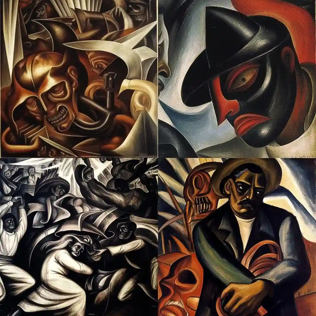 何塞·克莱门特·奥罗斯科 jose clemente orozco风格midjourney AI绘画作品 -何塞·克莱门特·奥罗斯科 jose clemente orozco风格midjourney AI绘画作品