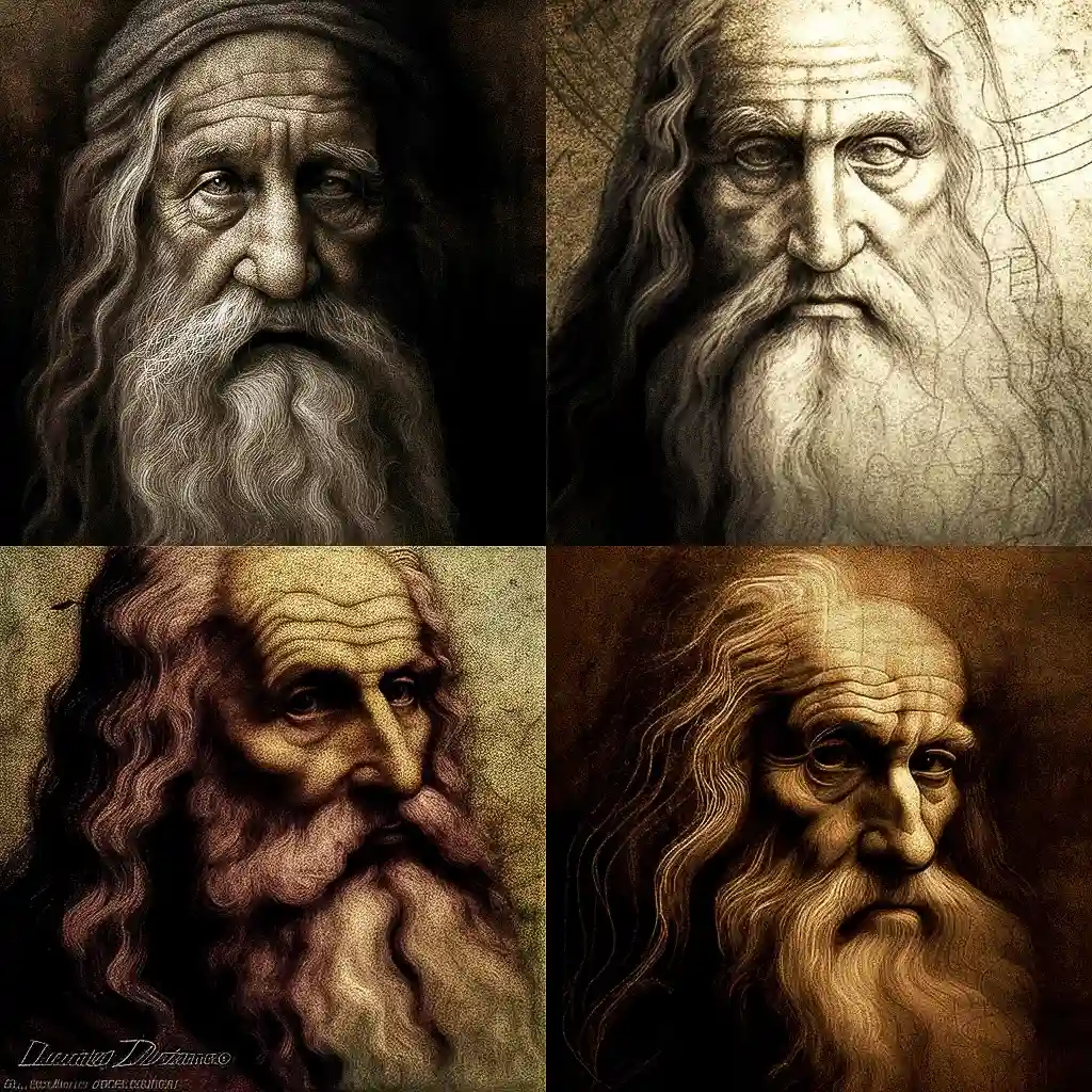 莱昂纳多·达芬奇 leonardo da vinci风格midjourney AI绘画作品 -莱昂纳多·达芬奇 leonardo da vinci风格midjourney AI绘画作品