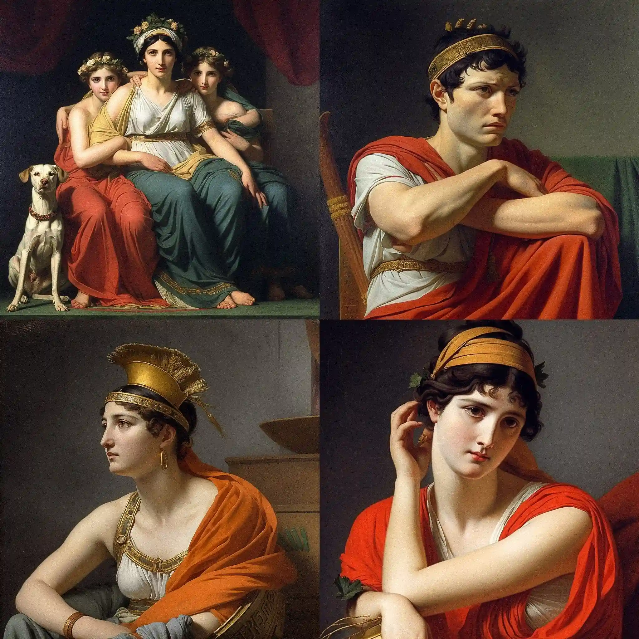 -雅克·路易·大卫 jacques louis david风格midjourney AI绘画作品