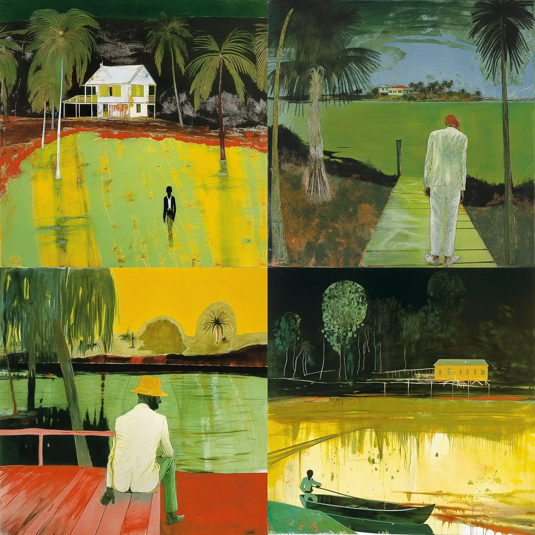 -皮特·多伊格 peter doig风格midjourney AI绘画作品