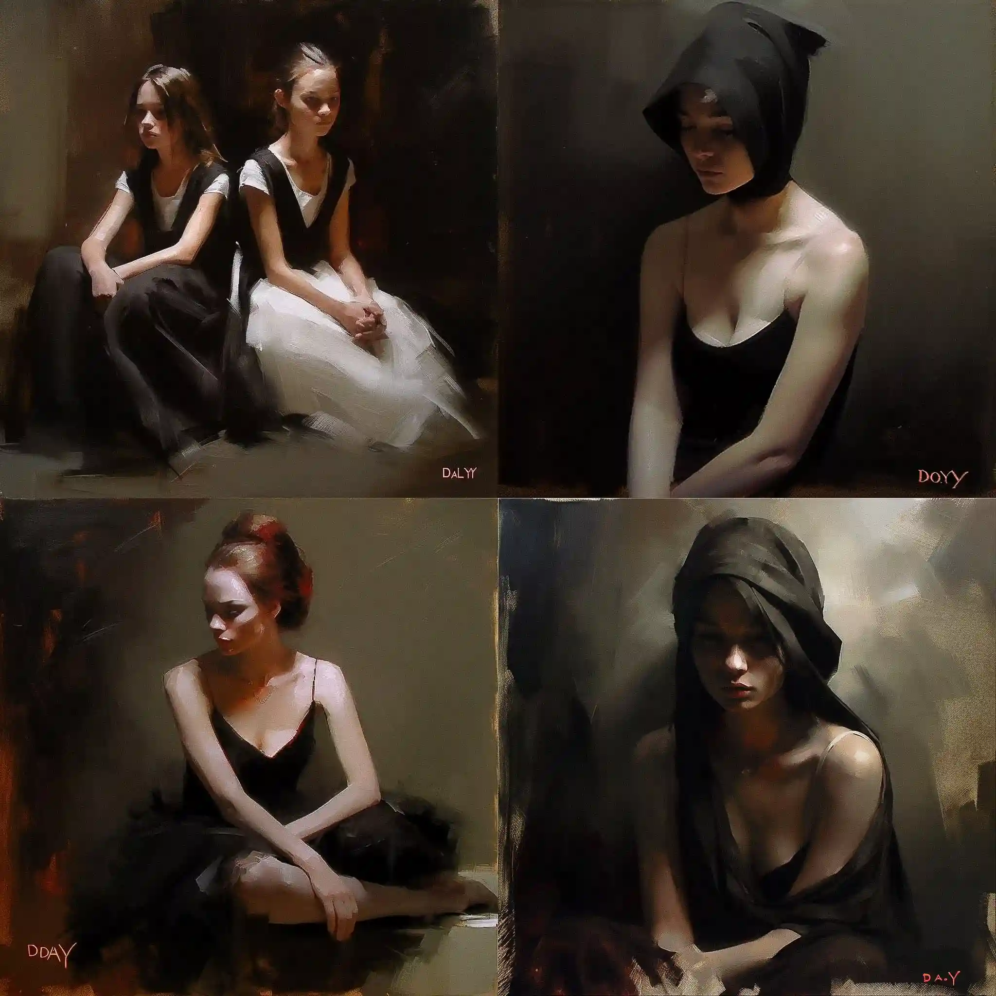 -雷·唐利 ray donley风格midjourney AI绘画作品