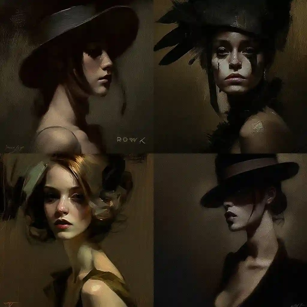 -雷·唐利 ray donley风格midjourney AI绘画作品