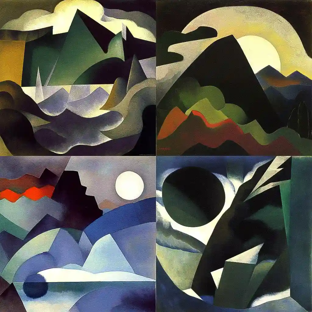 阿瑟·多夫 arthur dove风格midjourney AI绘画作品 -阿瑟·多夫 arthur dove风格midjourney AI绘画作品