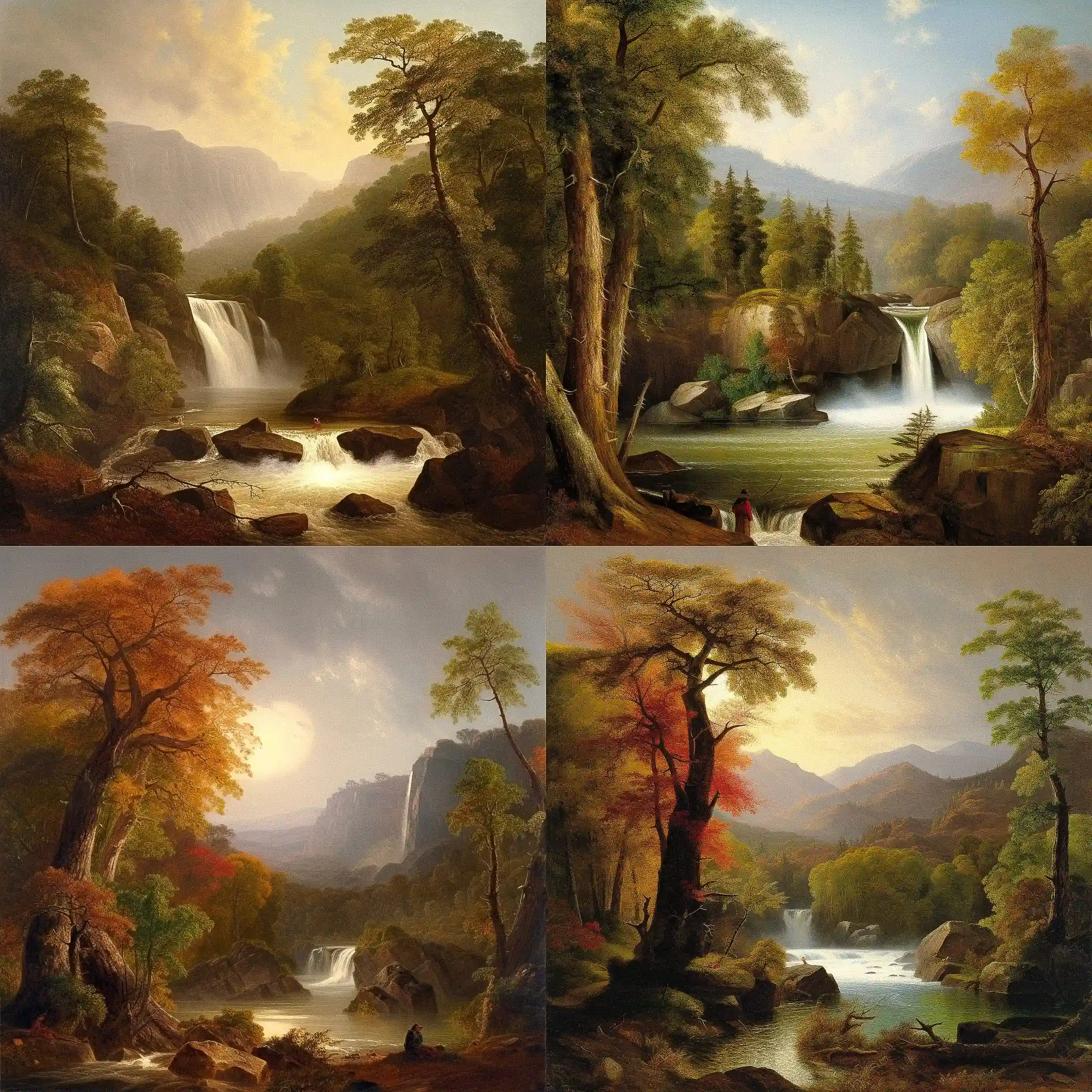 罗伯特·塞尔登·邓肯森 robert seldon duncanson风格midjourney AI绘画作品 -罗伯特·塞尔登·邓肯森 robert seldon duncanson风格midjourney AI绘画作品