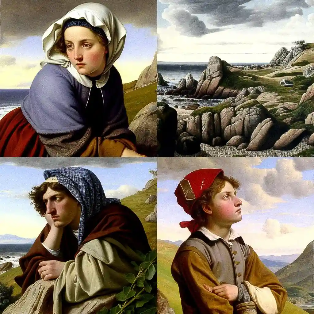 威廉·迪斯 william dyce风格midjourney AI绘画作品 -威廉·迪斯 william dyce风格midjourney AI绘画作品