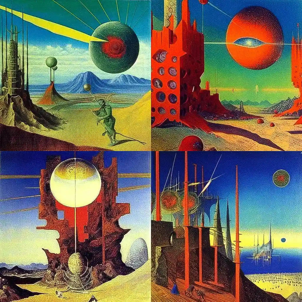 马克斯·恩斯特 max ernst风格midjourney AI绘画作品 -马克斯·恩斯特 max ernst风格midjourney AI绘画作品