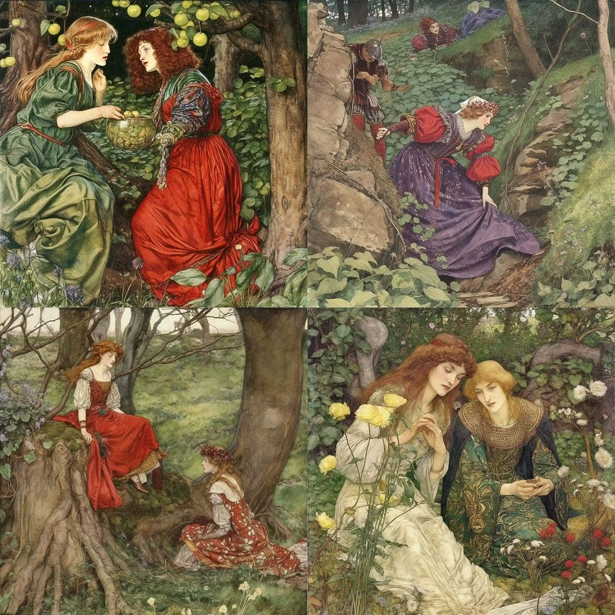 -埃莉诺·福尔特斯库·布里克代尔 eleanor fortescue brickdale风格midjourney AI绘画作品