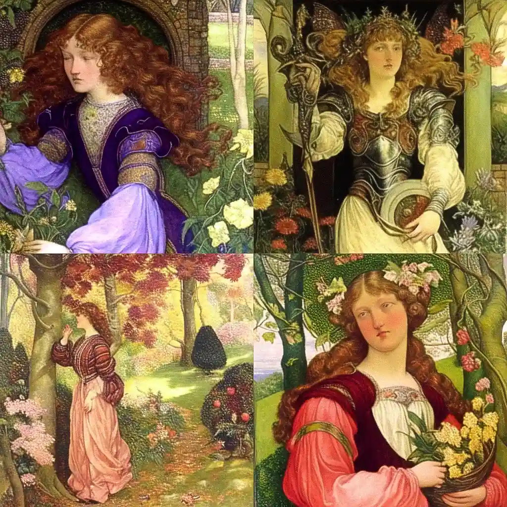 -埃莉诺·福尔特斯库·布里克代尔 eleanor fortescue brickdale风格midjourney AI绘画作品