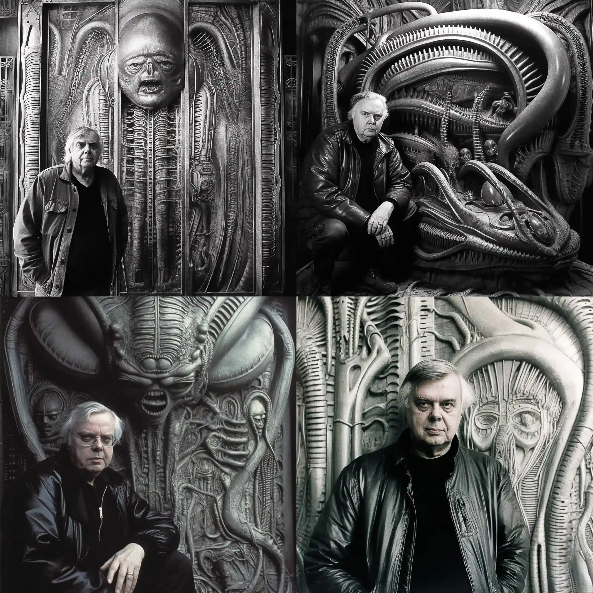 h·r·giger h r giger风格midjourney AI绘画作品 -h·r·giger h r giger风格midjourney AI绘画作品