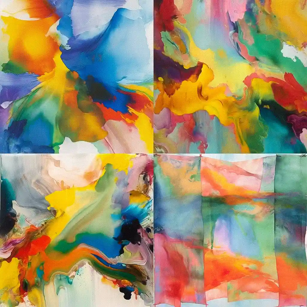 山姆·吉利安 sam gilliam风格midjourney AI绘画作品 -山姆·吉利安 sam gilliam风格midjourney AI绘画作品
