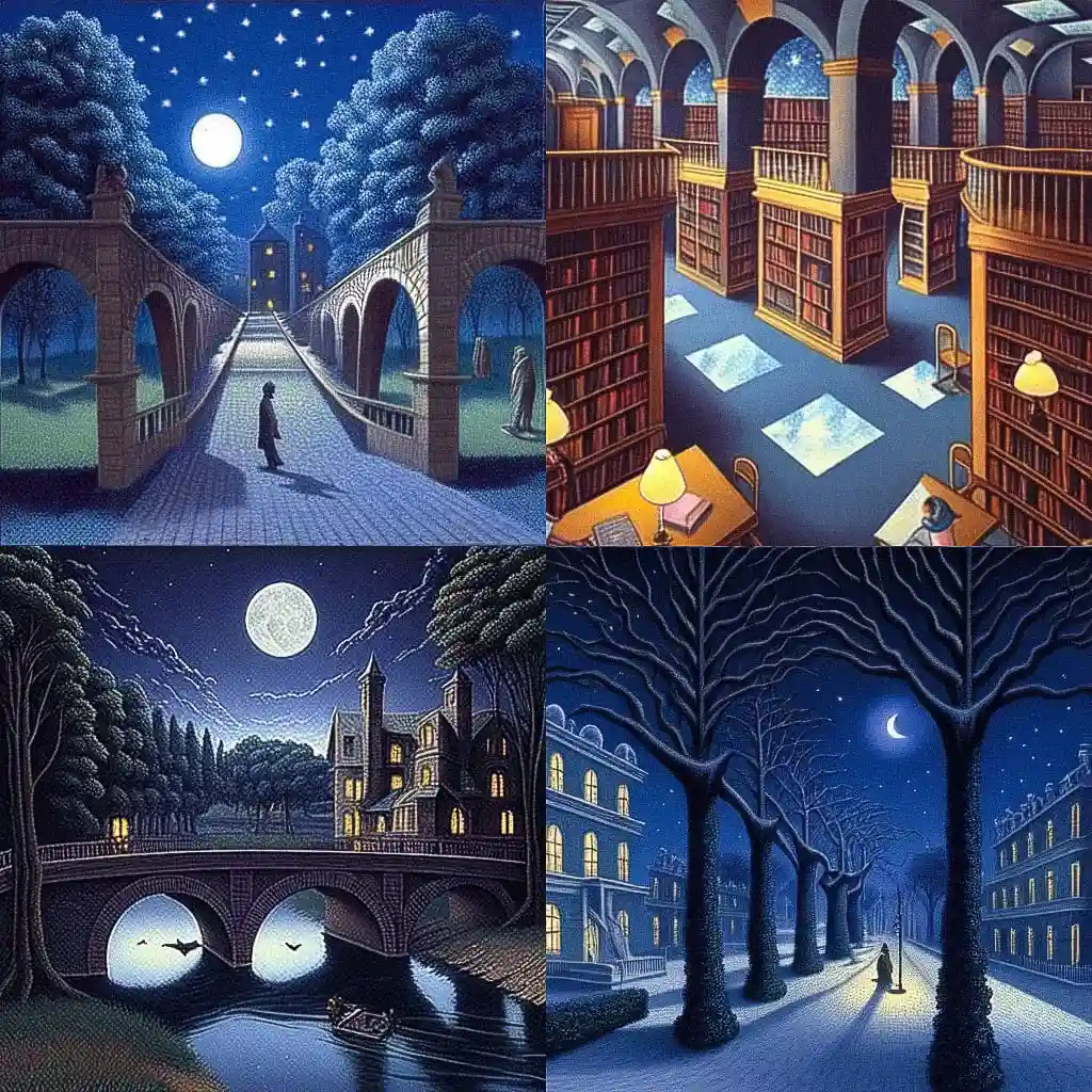 -罗布·冈萨尔维斯 rob gonsalves风格midjourney AI绘画作品