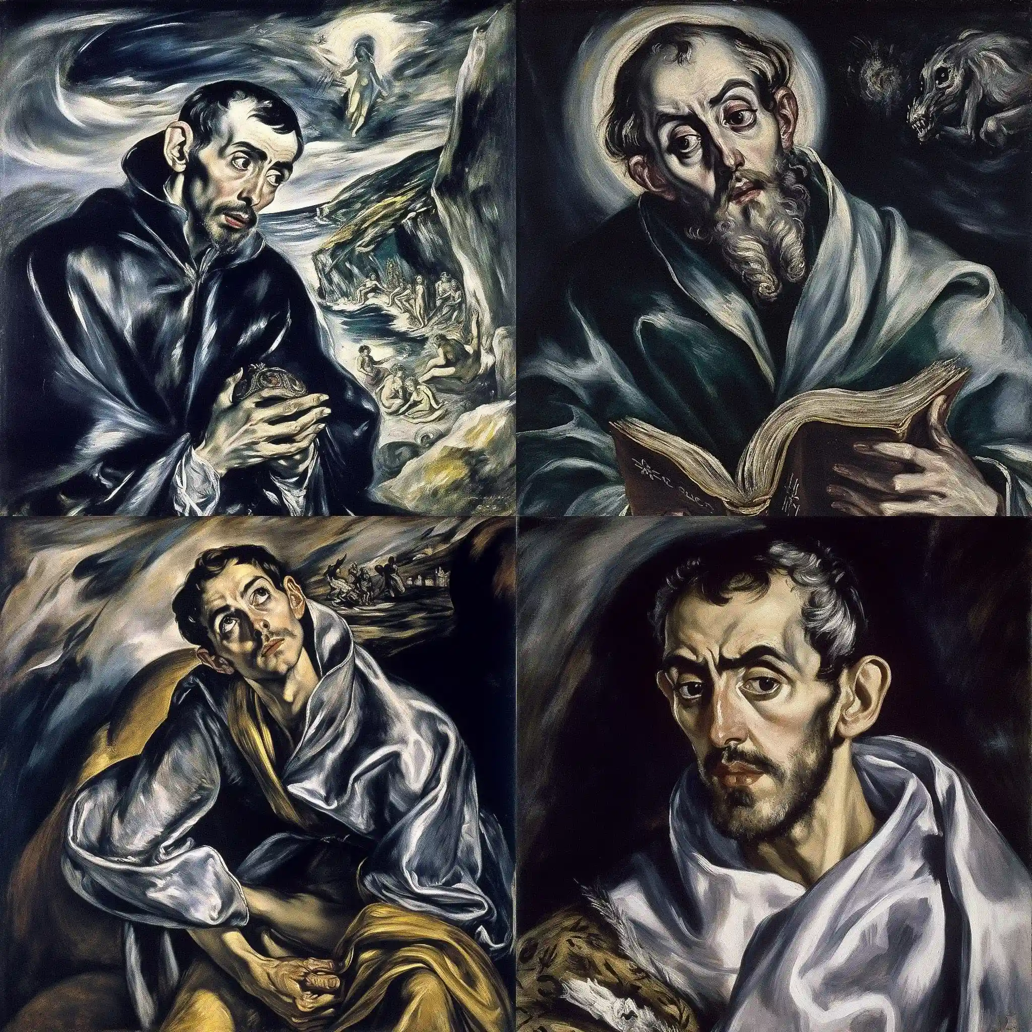 埃尔·格列柯 el greco风格midjourney AI绘画作品 -埃尔·格列柯 el greco风格midjourney AI绘画作品
