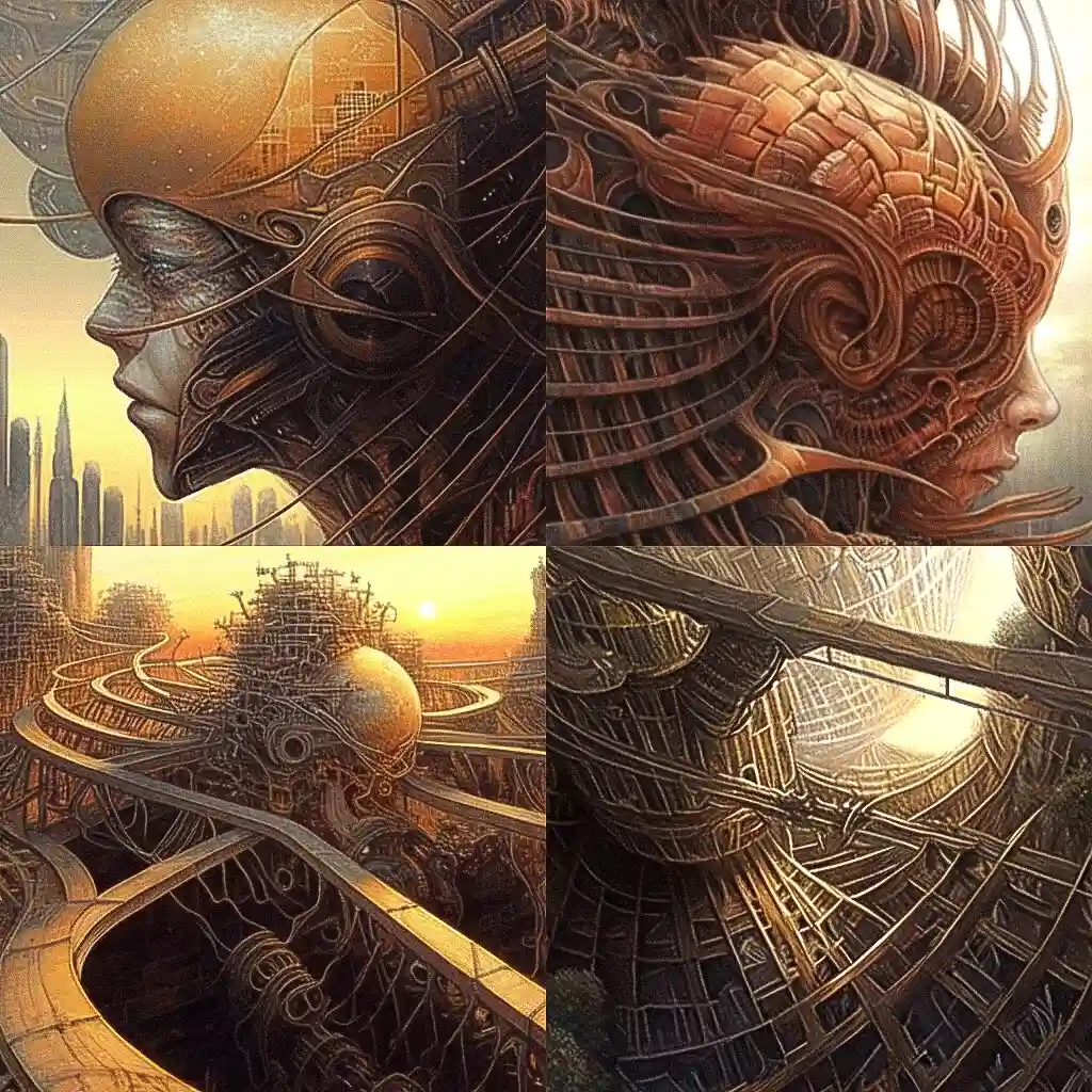彼得·格里克 peter gric风格midjourney AI绘画作品 -彼得·格里克 peter gric风格midjourney AI绘画作品