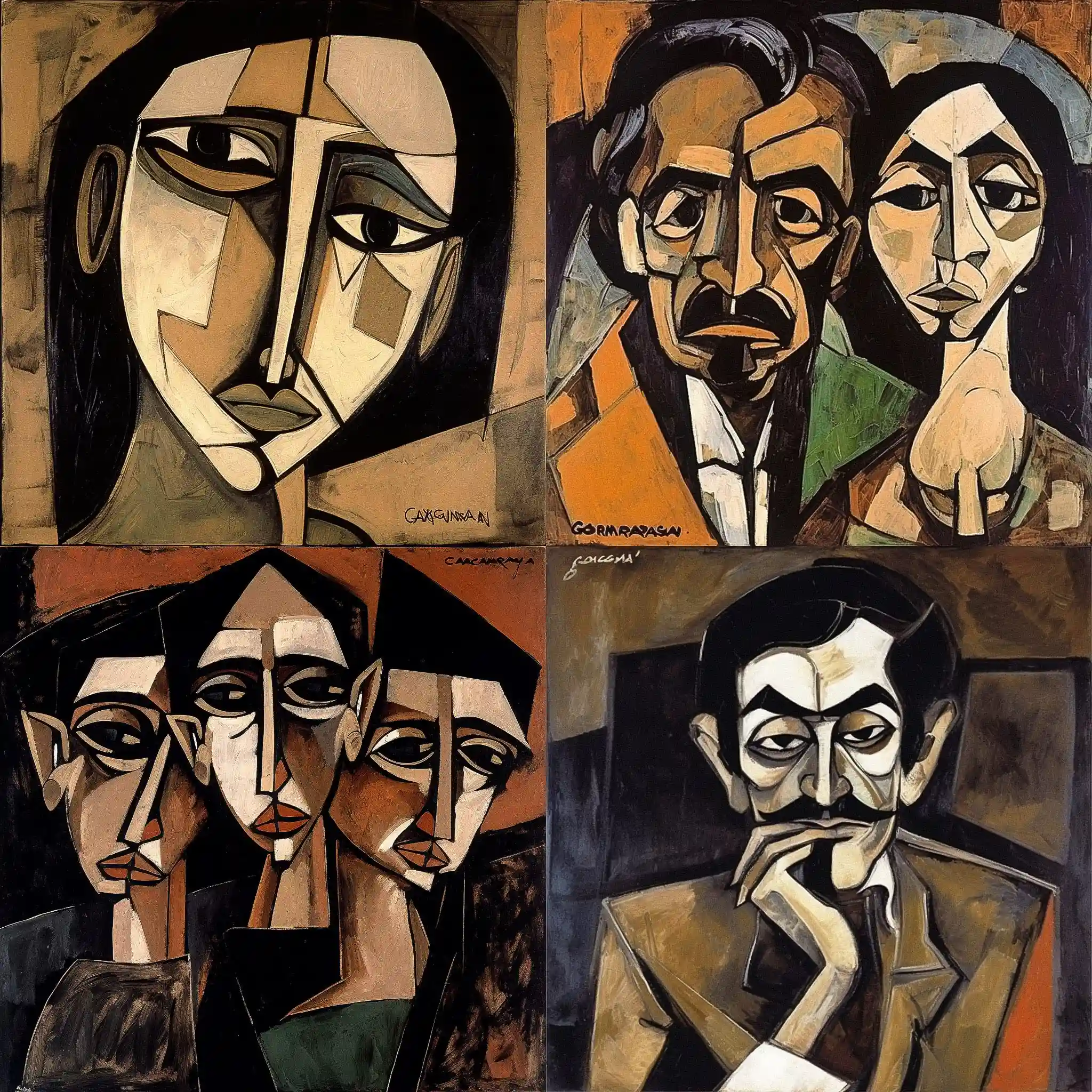 -奥斯瓦尔多·瓜亚萨明 oswaldo guayasamin风格midjourney AI绘画作品