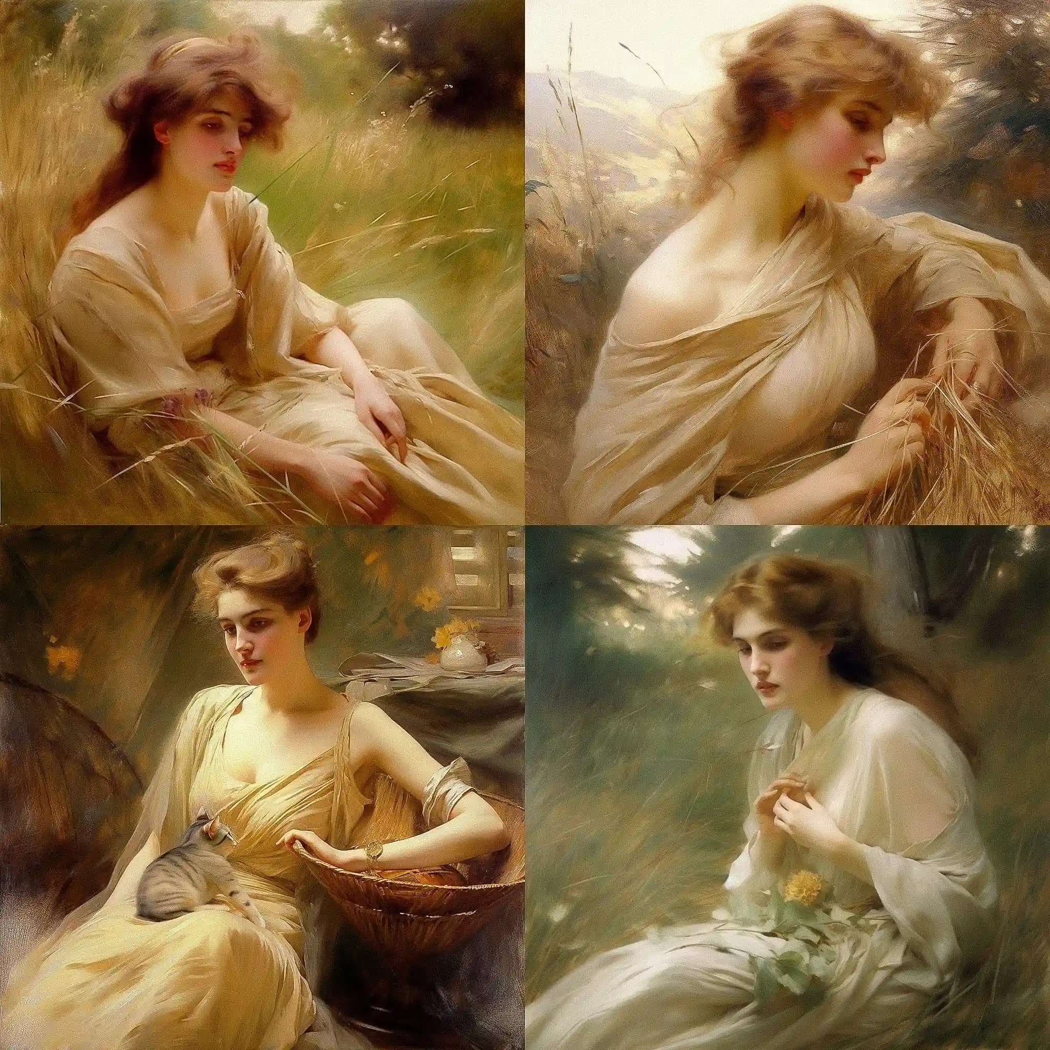 亚瑟·哈克尔 arthur hacker风格midjourney AI绘画作品 -亚瑟·哈克尔 arthur hacker风格midjourney AI绘画作品