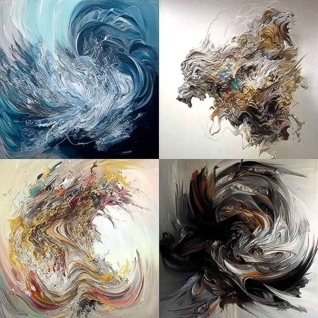 -玛吉·汉布林 maggi hambling风格midjourney AI绘画作品